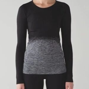 Lululemon Swiftly Tech Long Sleeve, Navy/Gray, Sz 6